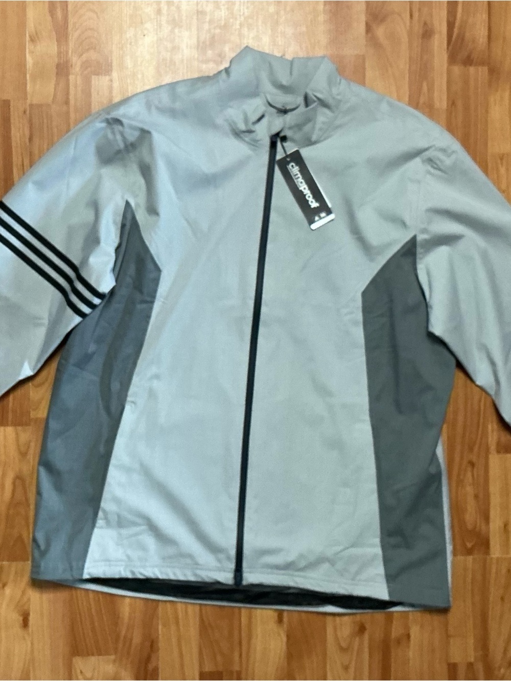 adidas Light Gray and Dark Gray Men’s Rain Jacket